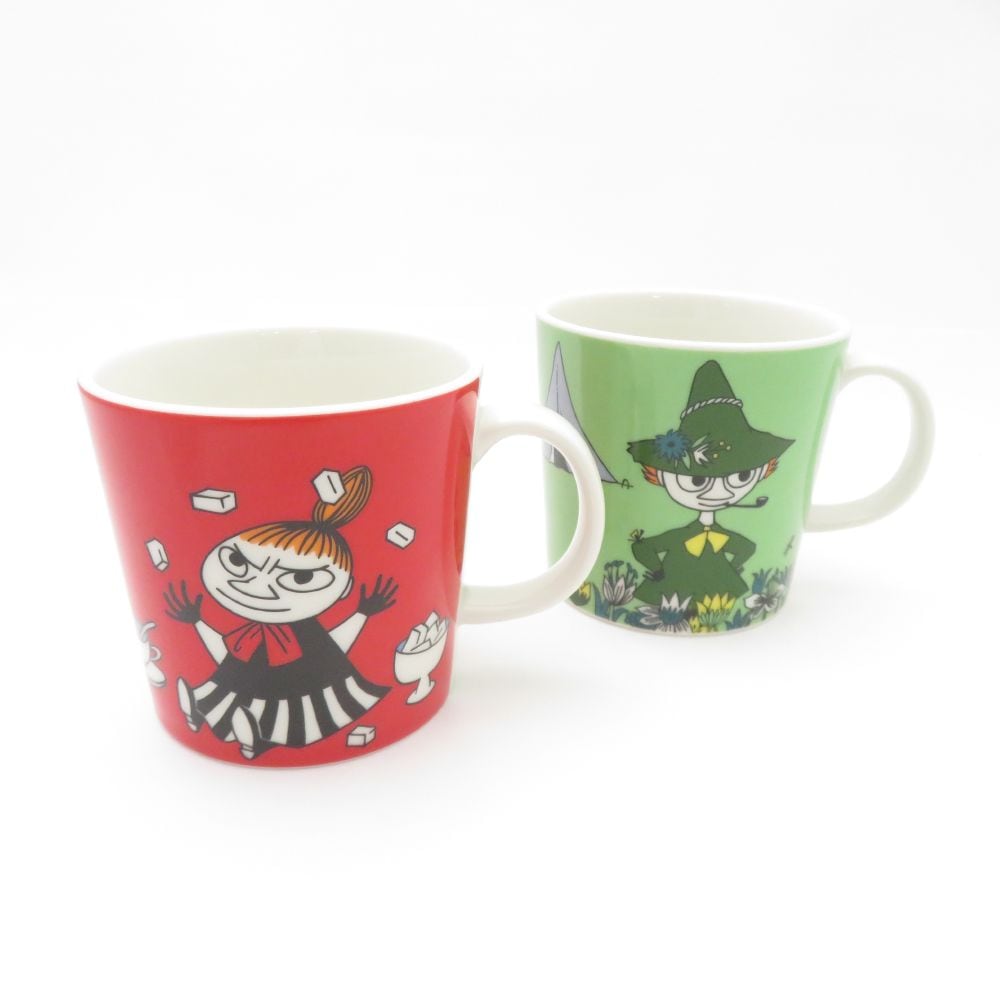 美品 ARABIA アラビア スナフキン リトルミイ マグカップ 2点 ムーミンマグ 北欧 SO3473D2 【中古】