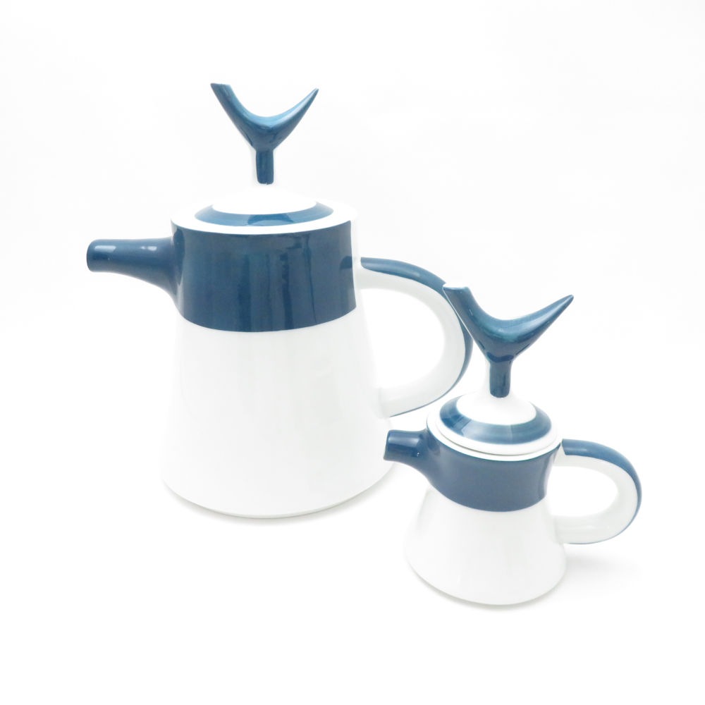 美品 SARGADELOS サルガデロス V/2シリーズ ティーポット ミルクポット 2点 陶磁器 セット クリーム テーブルウェア スペイン SU12630A3 【中古】