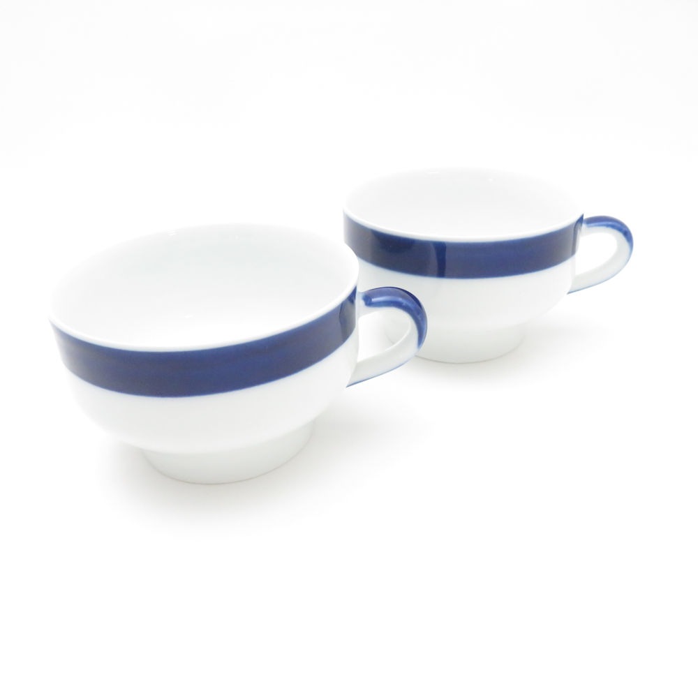 美品 SARGADELOS サルガデロス V/2シリーズ ブレックファストカップ 2点 陶磁器 ペア ティー コーヒー カフェオレ 茶 珈琲 SU12635A3 【中古】