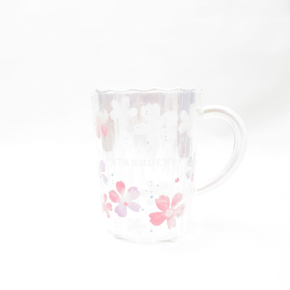 未使用 STARBUCKS スターバックス SAKURA2020 耐熱グラスマグ スパークル マグカップ 1点 さくら 桜 ガラス スタバ SO3509D1 【中古】