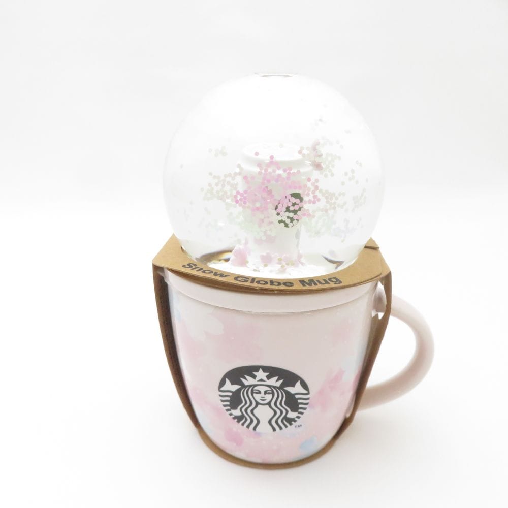 未使用 STARBUCKS スターバックス SAKURA2020 スノーグローブ＆マグ マグカップ 1点 磁器 89ml スノードーム スタバ 桜 さくら SC8055D1 【中古】