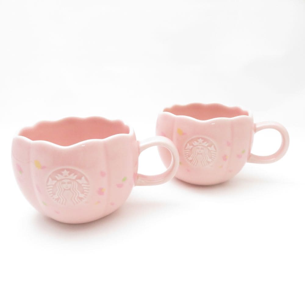 未使用 STARBUCKS スターバックス SAKURA2020 サクラシェイプ マグカップ 2点 陶器 ペア カップ 355ml スタバ SC8066A1 【中古】