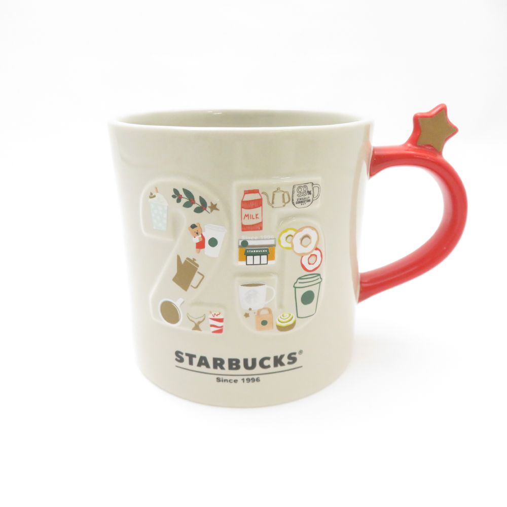 未使用 STARBUCKS スターバックス No.25 25周年アニバーサリー マグカップ 1点 陶器 355ml コップ スタバ SC8070A1 【中古】