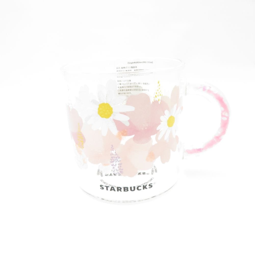未使用 STARBUCKS スターバックス SAKURA2021 耐熱グラスマグ 1点 ガラス 355ml カップ コップ 桜 さくら スタバ SC8072A1 【中古】