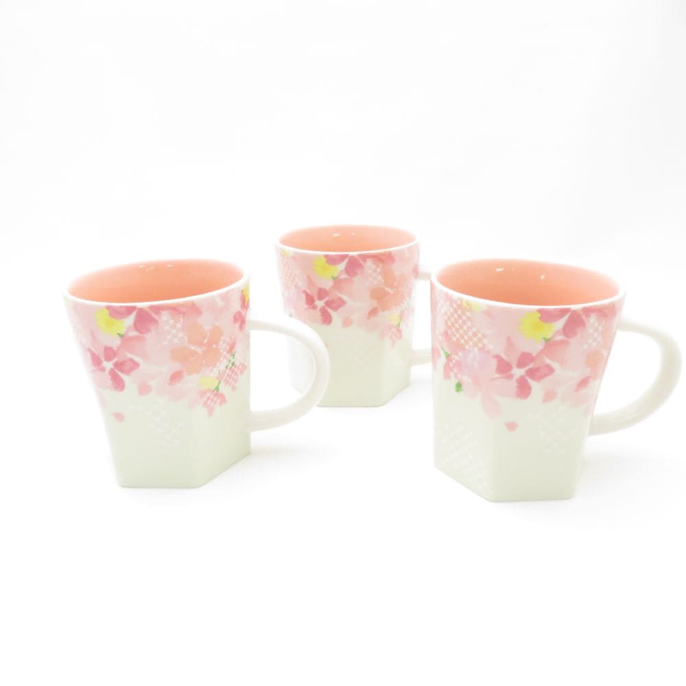 未使用 STARBUCKS スターバックス さくら 2017 グラデーション マグカップ 3点 陶器 セット 237ml 桜 さくら スタバ SC8101E2 【中古】