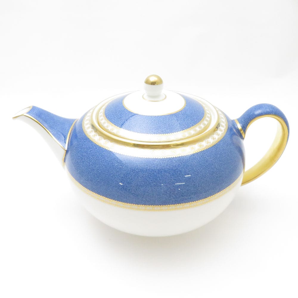 未使用 WEDGWOOD ウェッジウッド ユーランダーパウダーブルー ティーポット 茶器 黒壺 SC8323G1 【中古】