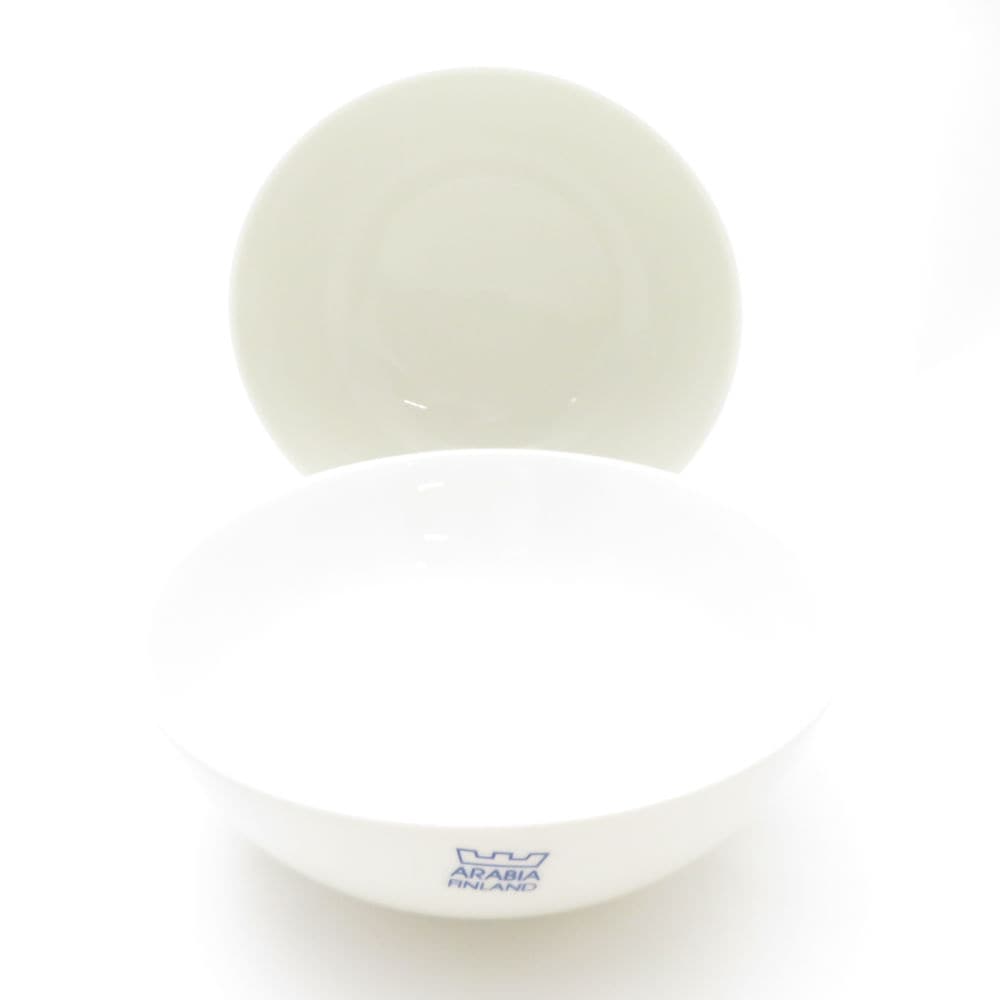未使用 ARABIA アラビア 24h ボウル 2枚 ペア 深皿 ディープ 北欧 無地 シンプル SY12856G2 【中古】