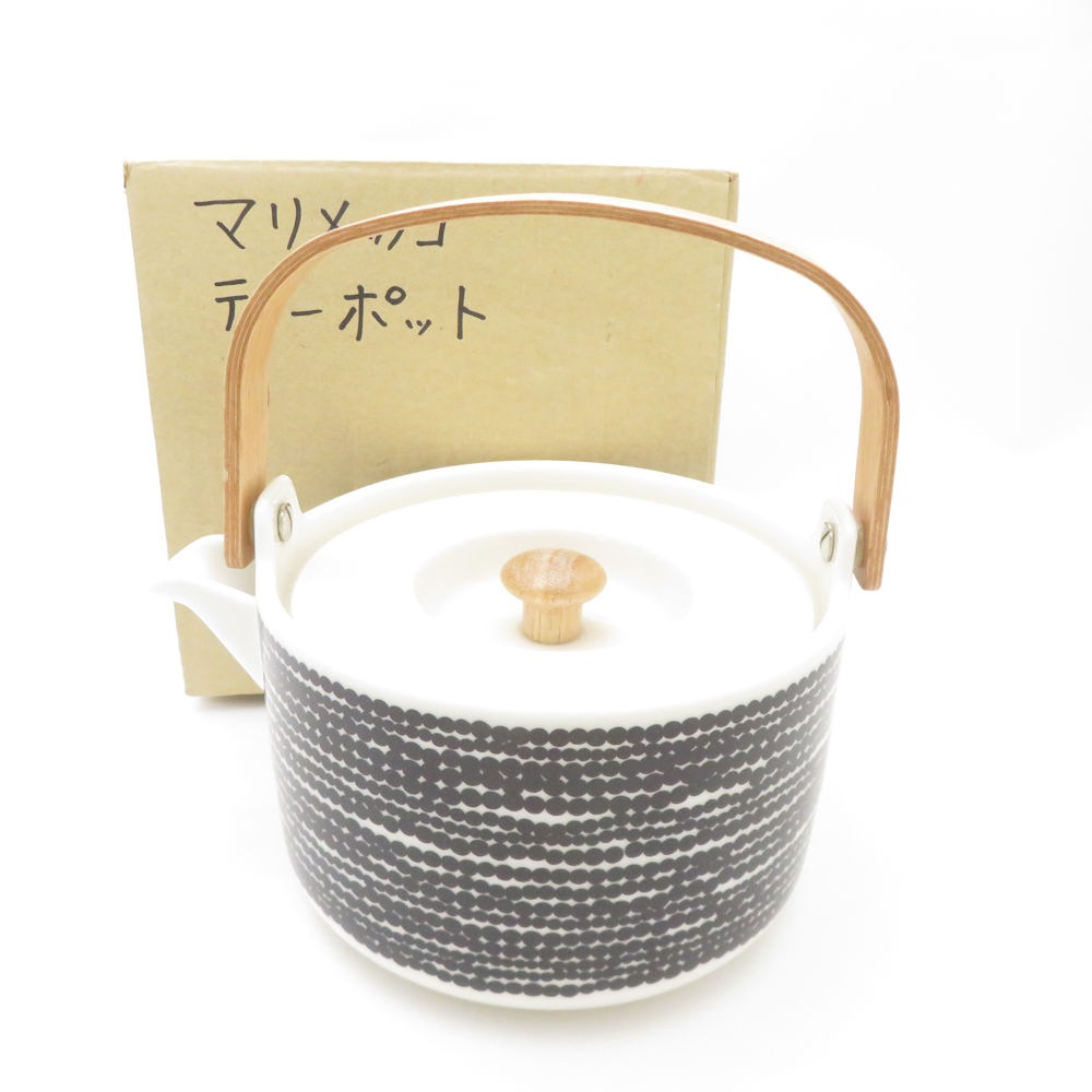 未使用 marimekko マリメッコ シイルトラプータルハ 063305 ティーポット 急須 北欧 フィンランド SIIRTOLAPUUTARHA SY12858G2 【中古】