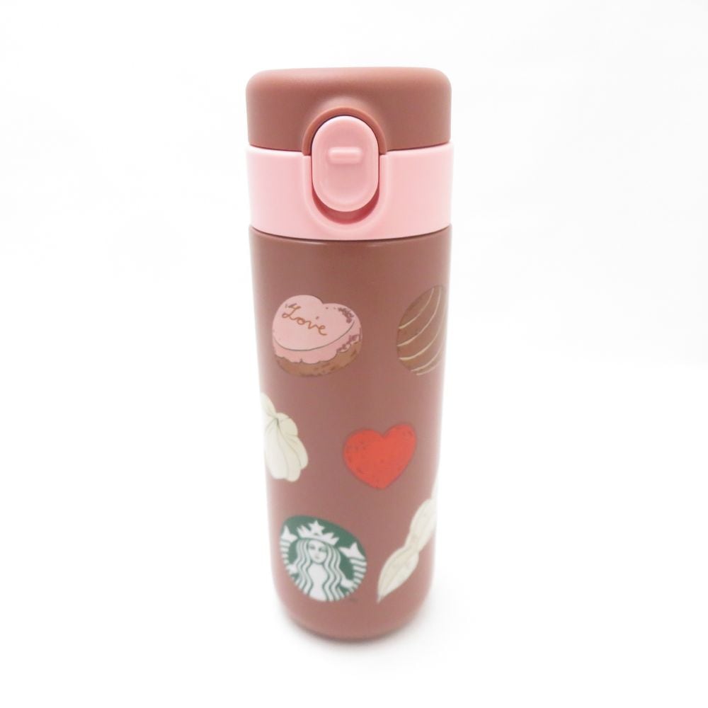 美品 STARBUCKS スターバックス バレンタイン 2024 ステンレスボトル 381ml スタバ 限定 水筒 SC8394Q1 【中古】