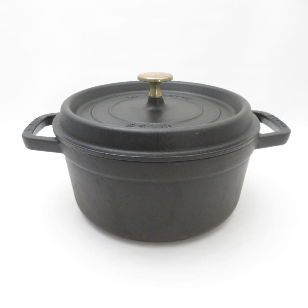 STAUB ストウブ ココットラウンド 両手鍋 22cm 料理 SO3532Z 【中古】