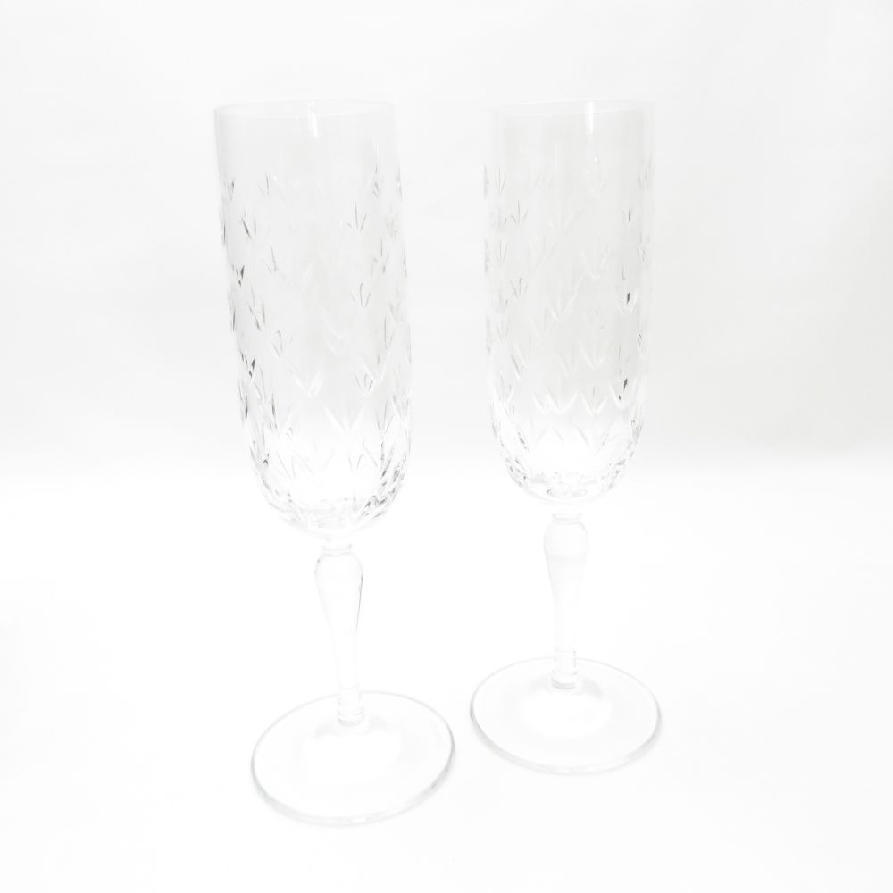 TIFFANY＆Co. ティファニー フローレット シャンパングラス 2客 ペア SC8330C1 【中古】