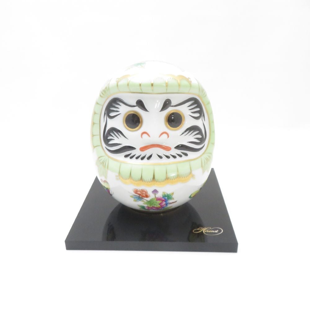 美品 Herend ヘレンド ヴィクトリアブーケ VBO ダルマ L 置物 達磨 DHARMA だるま SC8268C2 【中古】