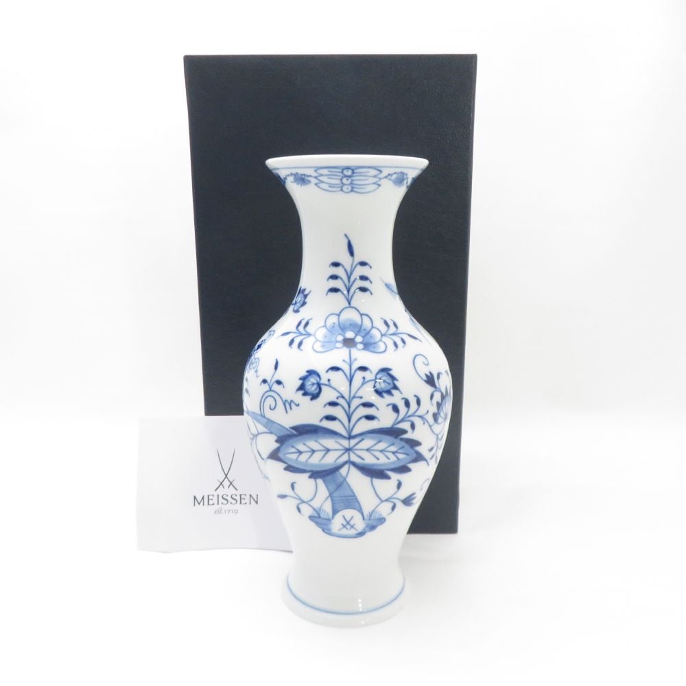 MEISSEN マイセン ブルーオニオン 花瓶 50198 フラワーベース 花びん 花器 SC8275C2 【中古】
