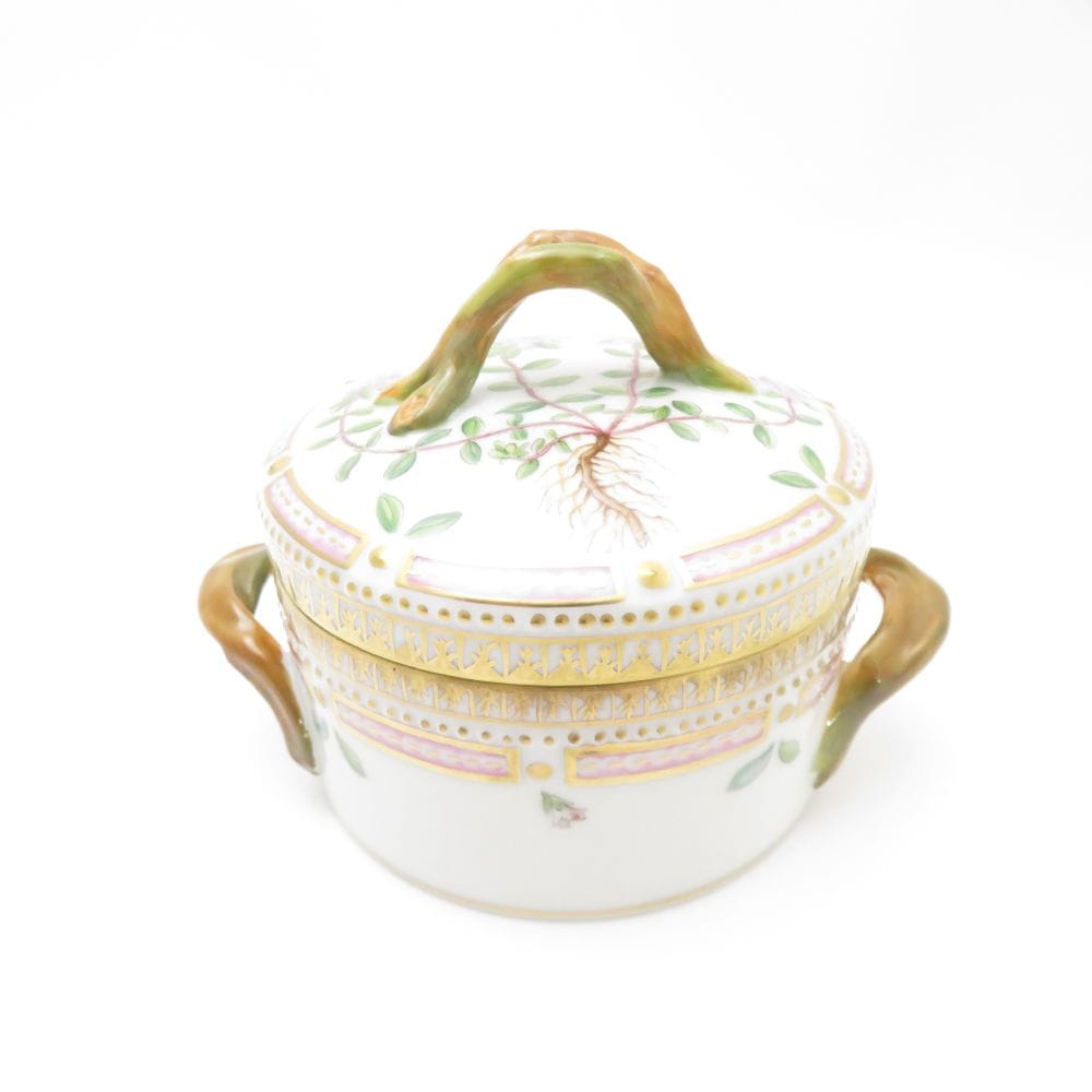 美品 ROYAL COPENHAGEN ロイヤルコペンハーゲン フローラダニカ 3624 シュガーボウル レア 希少 金彩 SY12867C1 【中古】
