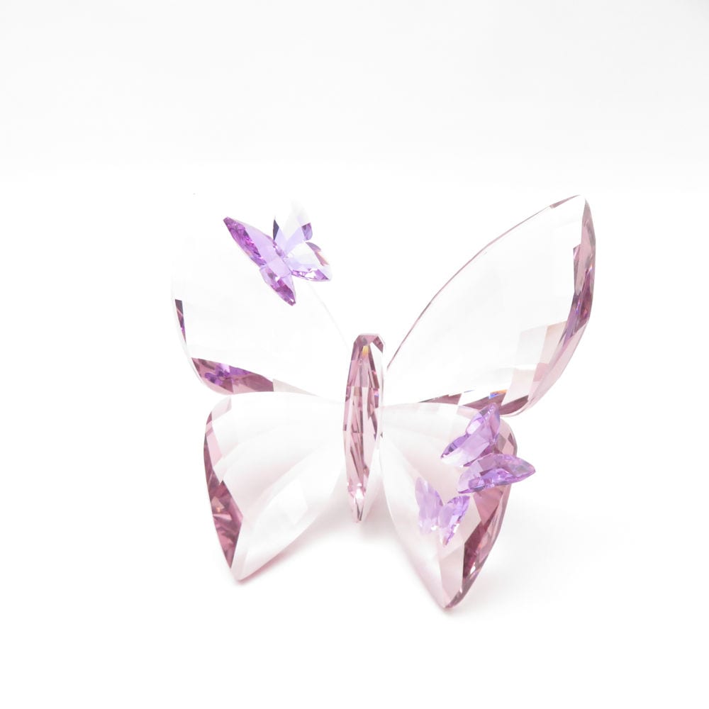 SWAROVSKI スワロフスキー バタフライ (1183941) オブジェ 蝶 置物 ライトアメジスト SY12874B2 【中古】