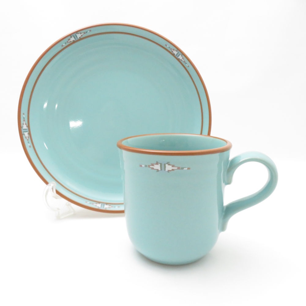 美品 Noritake ノリタケ BOULDER RIDGE ボルダーリッジ マグカップ 中皿 2点 セット STONEWARE SY12914K1 【中古】