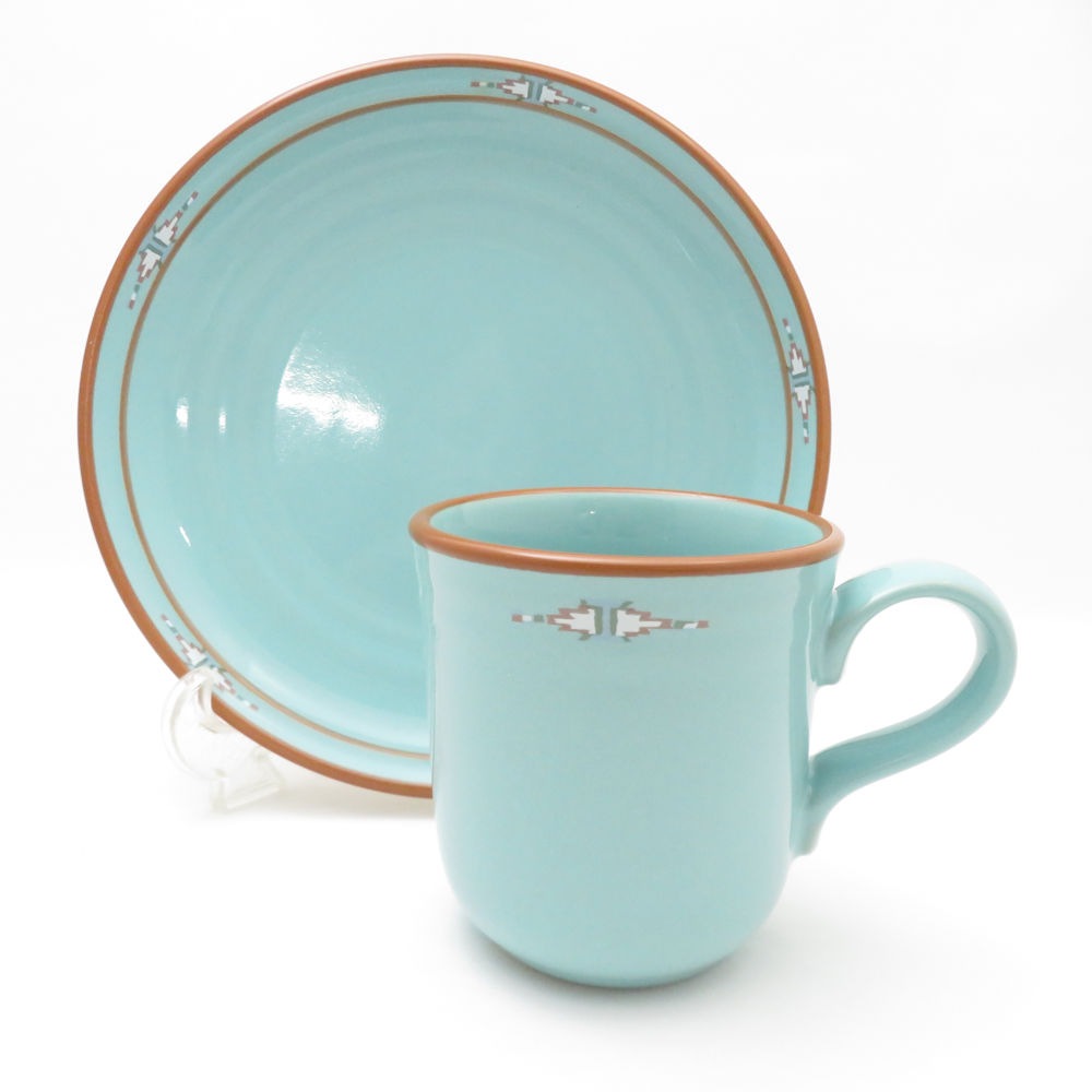 美品 Noritake ノリタケ BOULDER RIDGE ボルダーリッジ マグカップ 中皿 2点 セット STONEWARE SY12915K1 【中古】