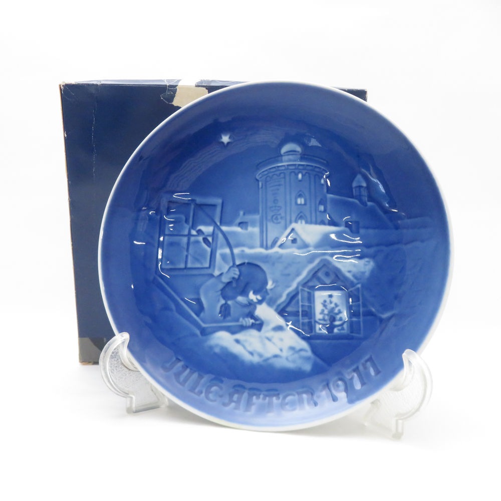 美品 B&G ビングオーグレンダール 1977年 イヤープレート ウォールプレート 飾皿 SY12900J2 【中古】