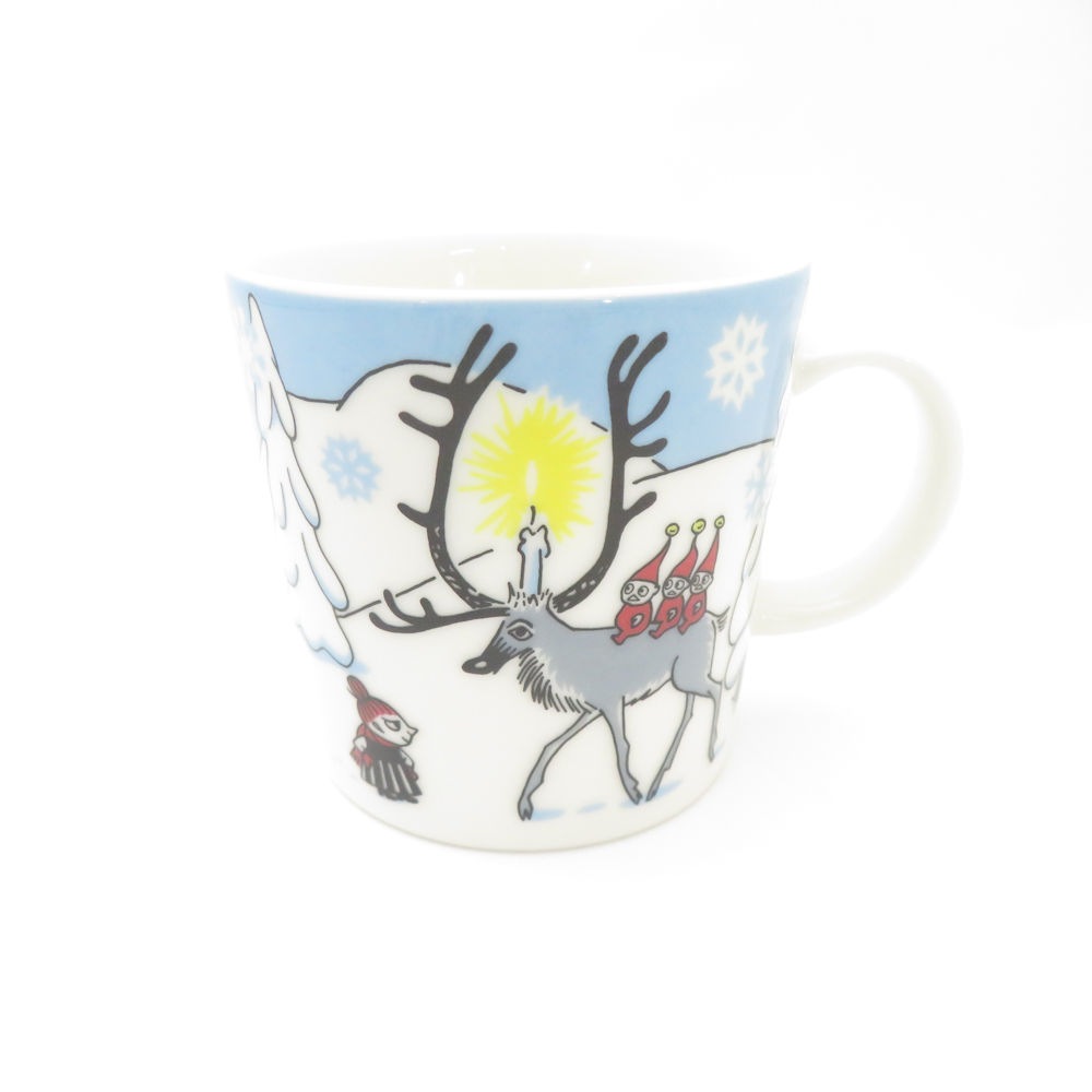 美品 ARABIA アラビア ムーミン 2012年 ウィンターフォレスト マグカップ 陶器 旧ロゴ コップ 北欧 フィンランド SC8226E2 【中古】
