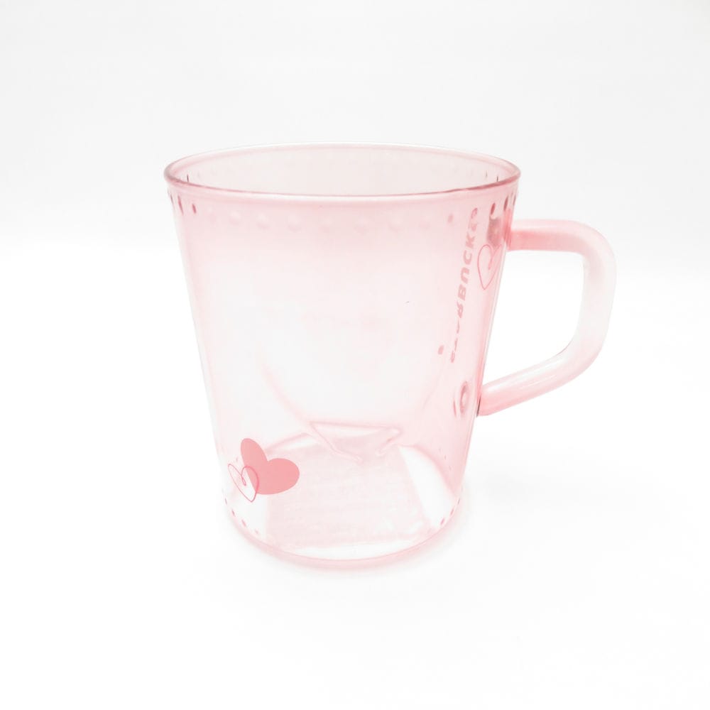 美品 STARBUCKS スターバックス バレンタイン2023 ハート 耐熱ガラスマグ ガラス 355ml コップ スタバ SC8400F1 【中古】