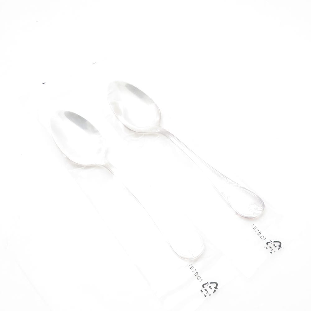 未使用 Christofle クリストフル ヴィランドリ コーヒースプーン 2点 ステンレススチール ペア ホテル仕様 カトラリー テーブル 廃盤 SU12775V2 【中古】