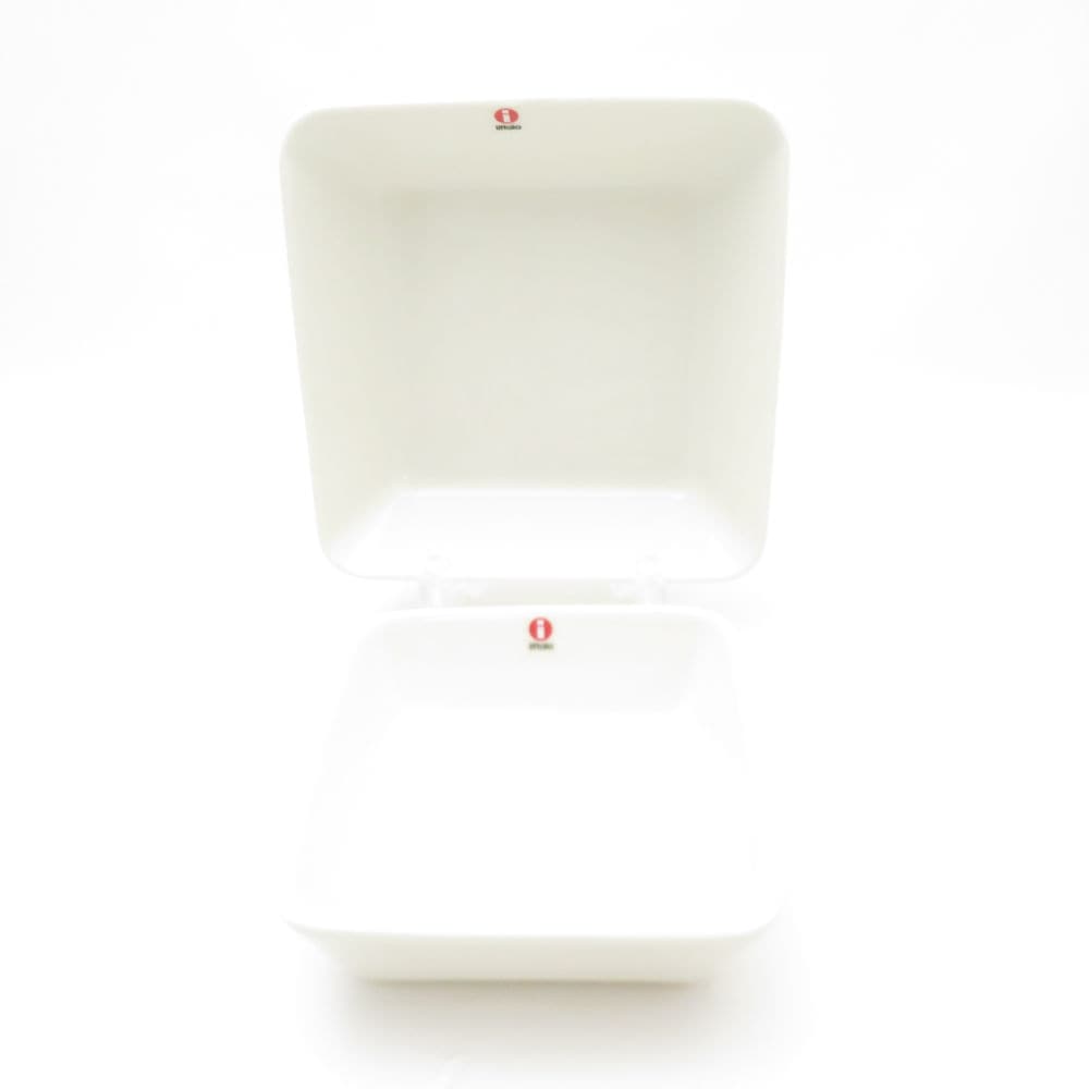 美品 iittala イッタラ ティーマ スクエアプレート 2枚 セット 12/16cm 白 深皿 ボウル 北欧 SU12748J2 【中古】