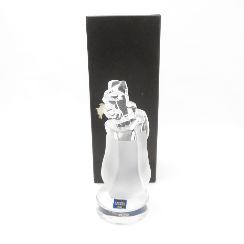 美品 CRISTAL SEVRES クリスタル セーブル ゴルフバッグ クリスタルオブジェ インテリア 置物 SY12920B4 【中古】