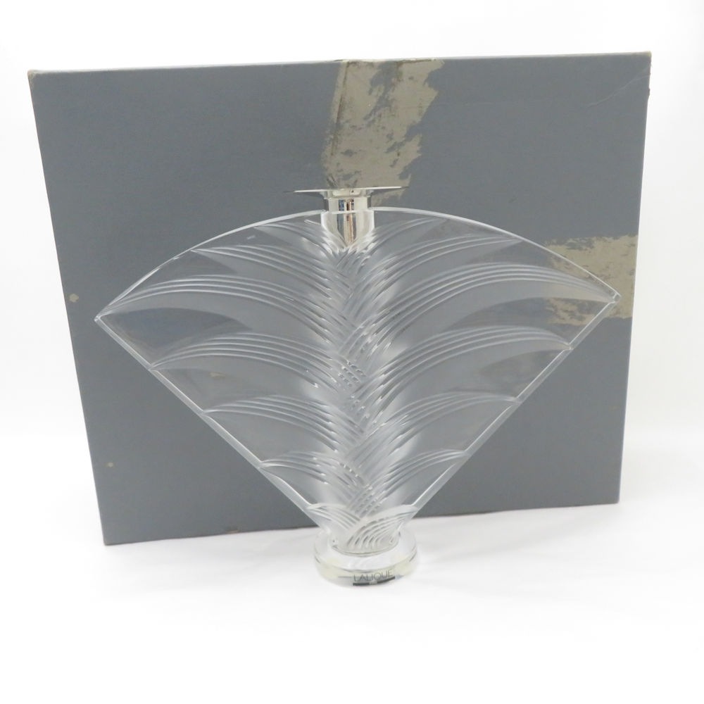 美品 LALIQUE ラリック Ravelana ラベラナ キャンドルホルダー インテリア オブジェ 置物 レア 希少 SY12922B4 【中古】