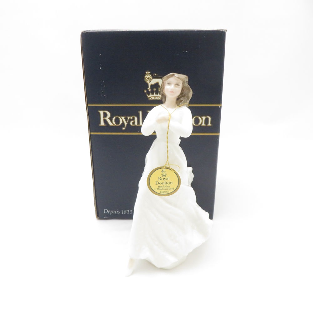美品 ROYAL DOULTON ロイヤルドルトン FORGET ME NOT 忘れな草 フィギュリン レディ 女性 人形 SY12923B4 【中古】
