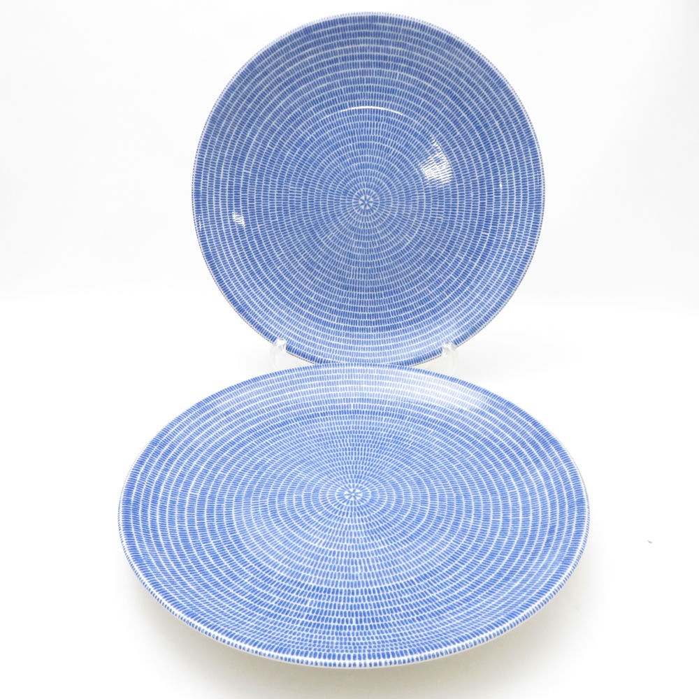 ARABIA アラビア 24h アベック 大皿 2枚 ペア 26cmプレート 北欧 王冠 旧ロゴ SM4234R1 【中古】