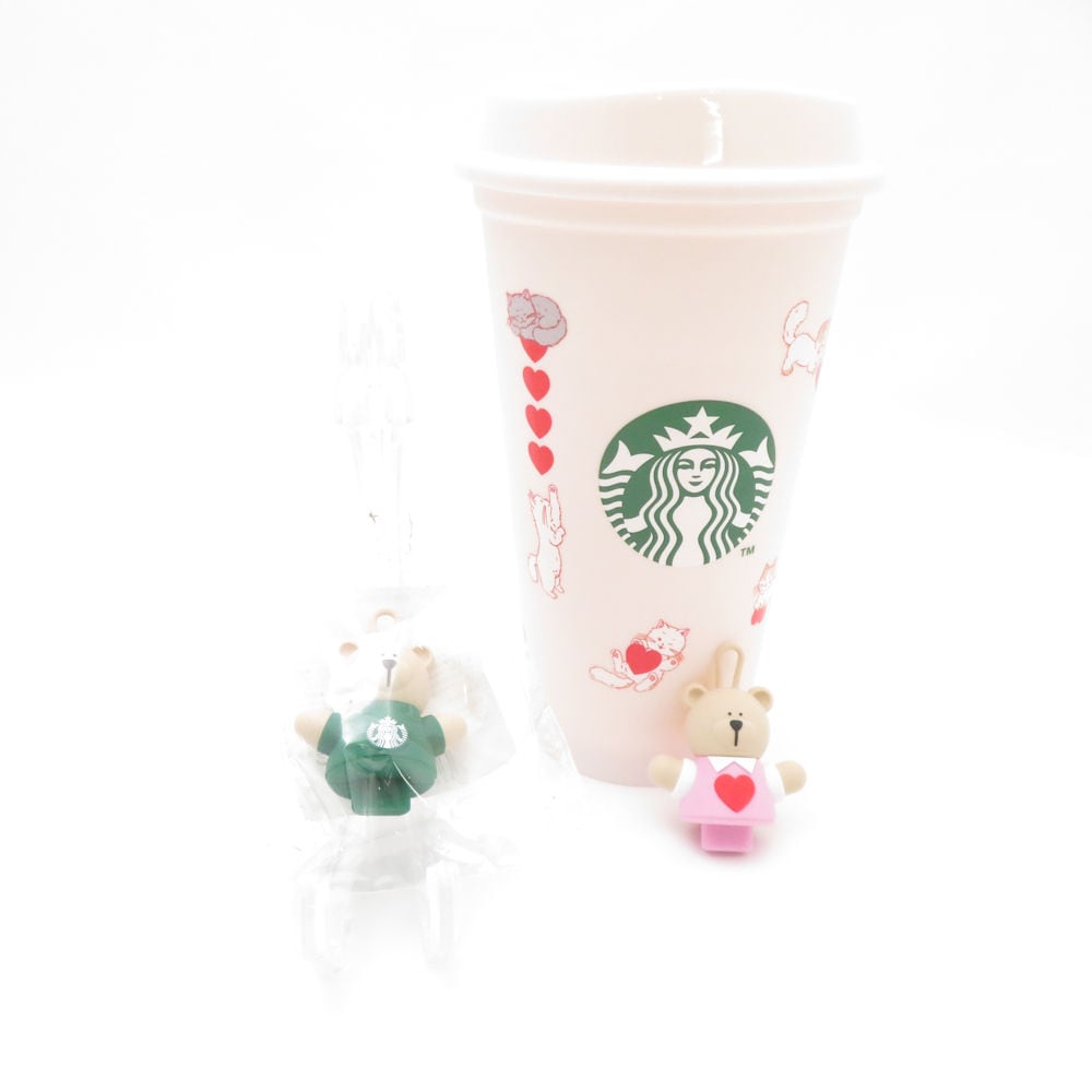 未使用 STARBUCKS スターバックス バレンタイン2025 リユーザブルカップ 710ml 猫 ネコ スタバタンブラー コーヒー SU12804G1 【中古】