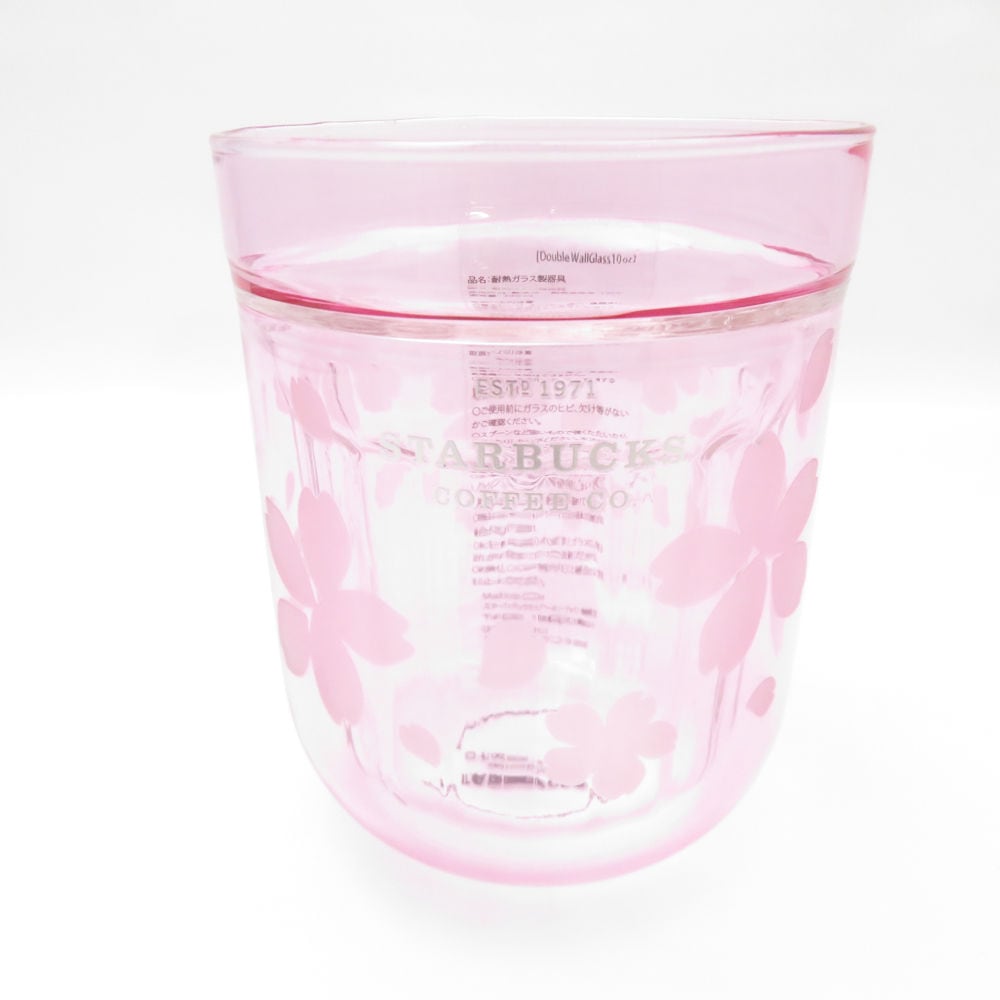 美品 STARBUCKS スターバックス SAKURA2021 タンブラー さくら 桜 耐熱グラス スタバ コーヒー SU12811G1 【中古】