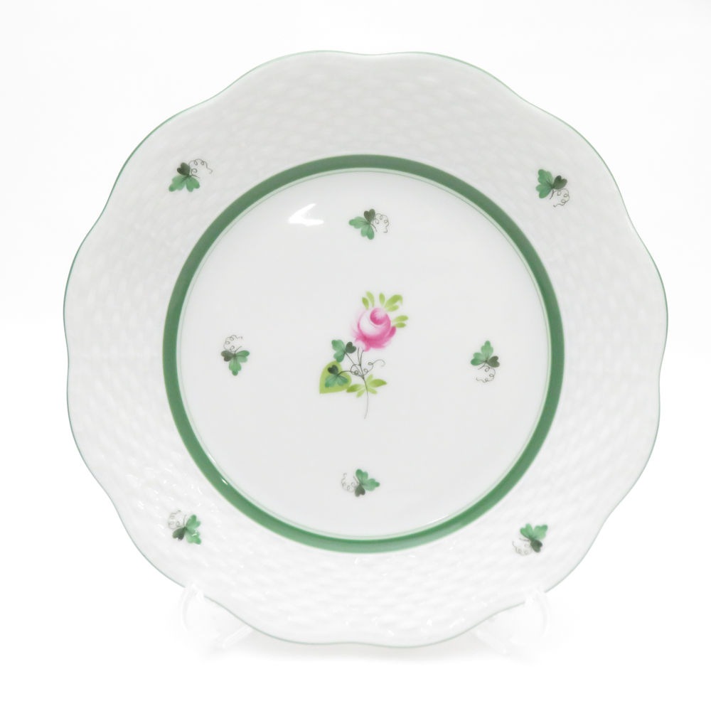 美品 Herend ヘレンド ウィーンの薔薇 VRH 517 中皿 19cmプレート ケーキ デザート バラ ばら SY13003A3 【中古】