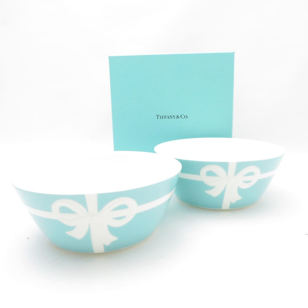 未使用 TIFFANY＆Co. ティファニー ブルーボックス ボウル 2枚 ペア SY12993B1 【中古】