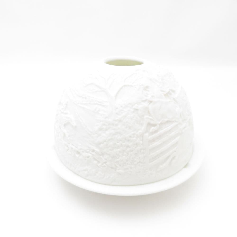 美品 BERNARDAUD LIMOGES ベルナルドリモージュ リトファニー キャンドルホルダー 1点 陶磁器 ロウソク 蝋燭 SC8463J1 【中古】