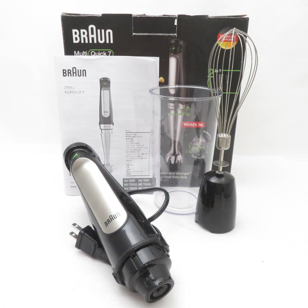 美品 BRAUN ブラウン MQ7005X マルチクイック7 HB701AJ ハンドブレンダー フードプロセッサー 1点 泡立て器 デロンギ キッチン家電 SU12902Z 【中古】