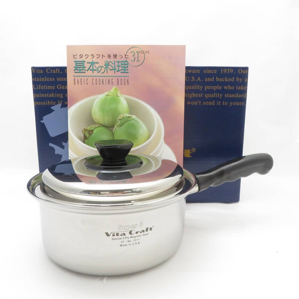 美品 Vita Craft ビタクラフト Super 5 スーパーファイブ 片手鍋 1点 ステンレス ナベ 1.9L CH・IH 料理 キッチン 調理 SU12899Z 【中古】