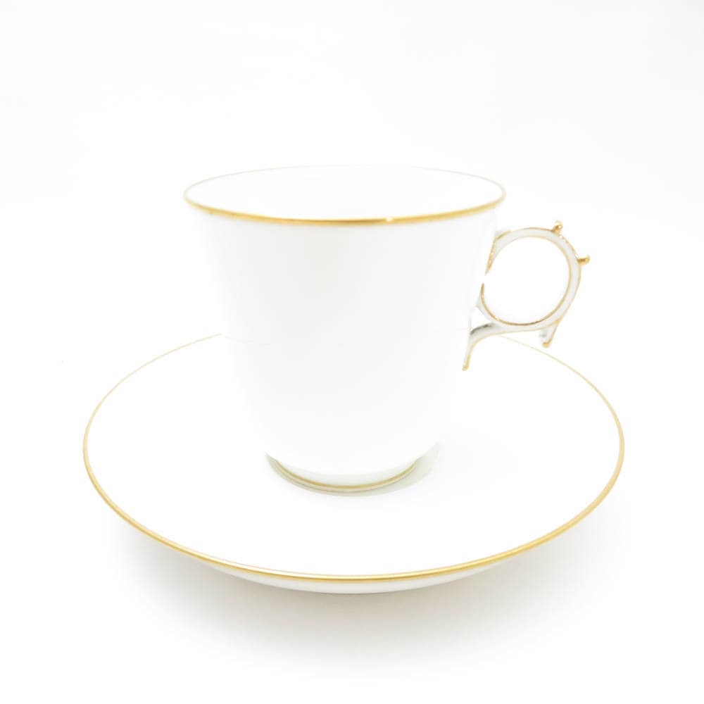 美品 SEVRES セーブル コーヒーカップ＆ソーサー 1客 金彩 ホワイト 白 SC8502K1 【中古】