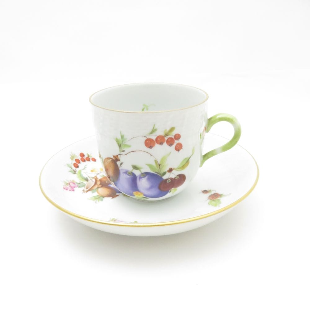 美品 Herend ヘレンド フルーツコンポジション CFR 1707 カップ＆ソーサー 1客 SY13017D1 【中古】
