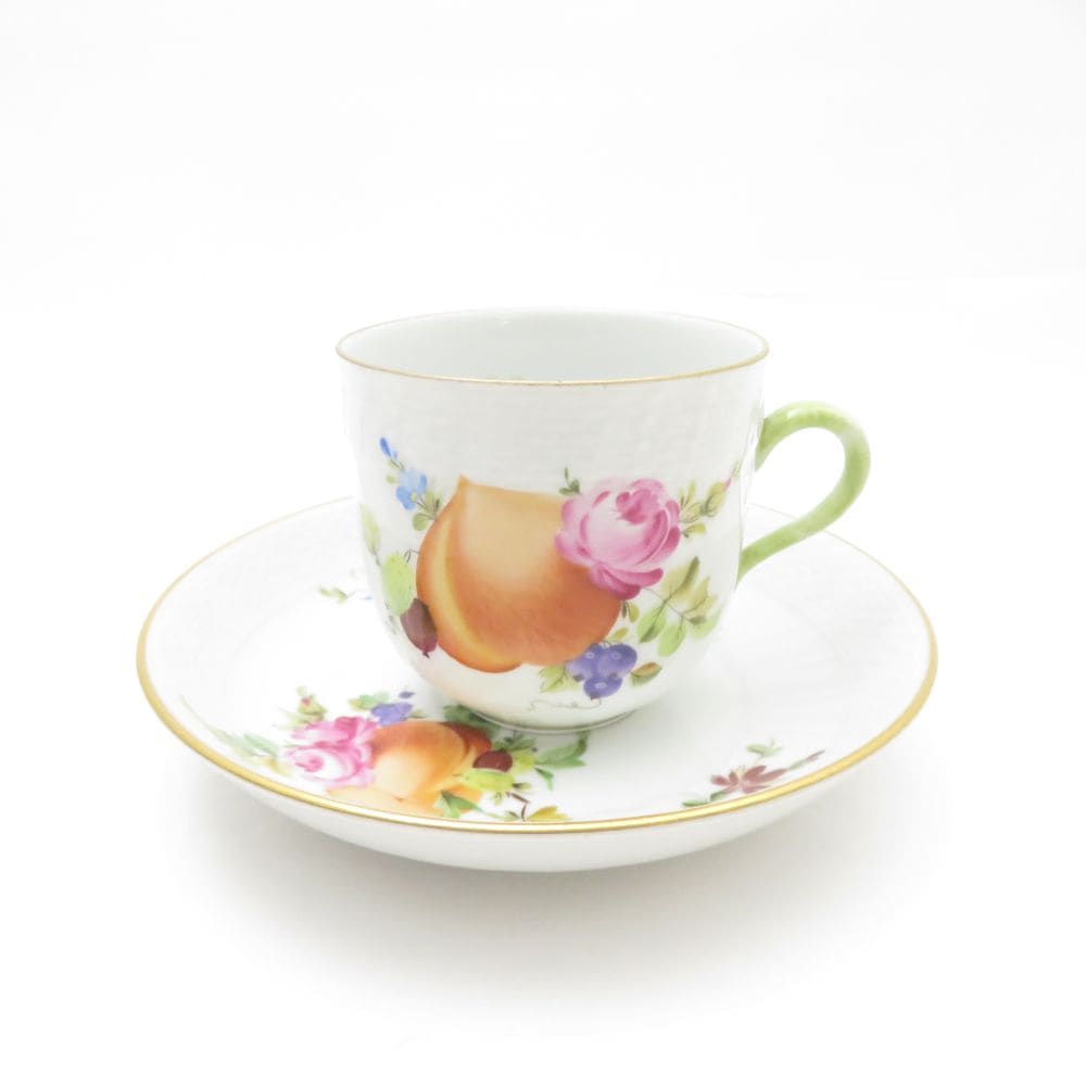 美品 Herend ヘレンド フルーツコンポジション CFR 1707 カップ＆ソーサー 1客 SY13019D1 【中古】