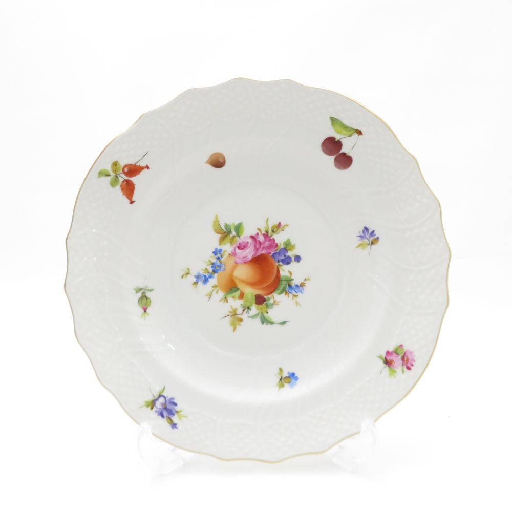 美品 Herend ヘレンド フルーツコンポジション CFR 1518 中皿 1枚 19cmプレート デザート ケーキ SY13024D1 【中古】