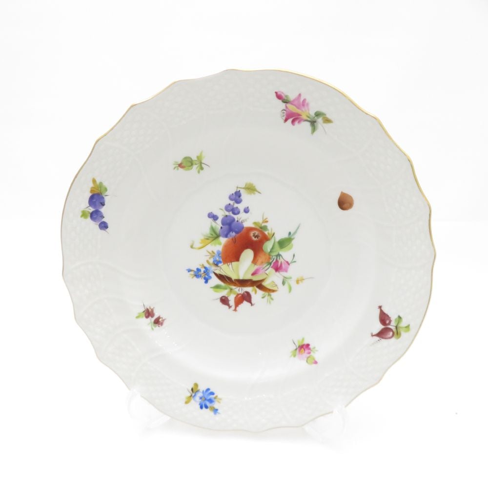 美品 Herend ヘレンド フルーツコンポジション CFR 1518 中皿 1枚 19cmプレート デザート ケーキ SY13026D1 【中古】
