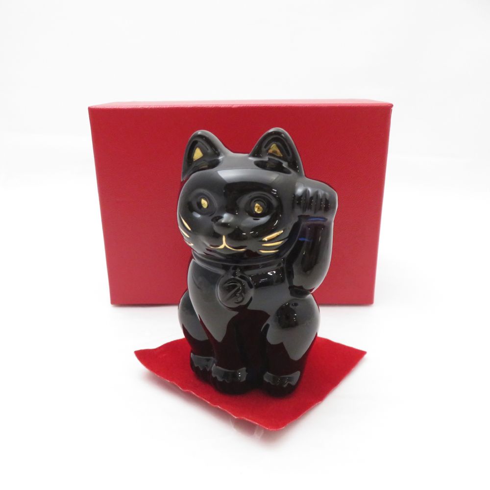 未使用 Baccarat バカラ 招き猫 1点 ラッキーキャット オブジェ まねき猫 SM4262L1 【中古】