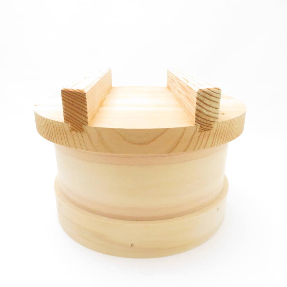 美品 木屋 和蒸籠 七寸深型 1点 蓋:木曽さわら 身：吉野ひのき、桜皮 SY13039D2 【中古】