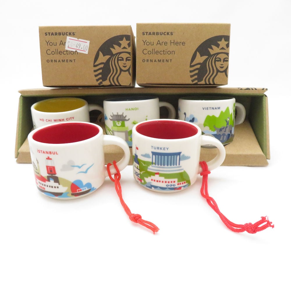 未使用 STARBUCKS スターバックス オーナメント 5点 セット ベトナム トルコ SN362L2 【中古】