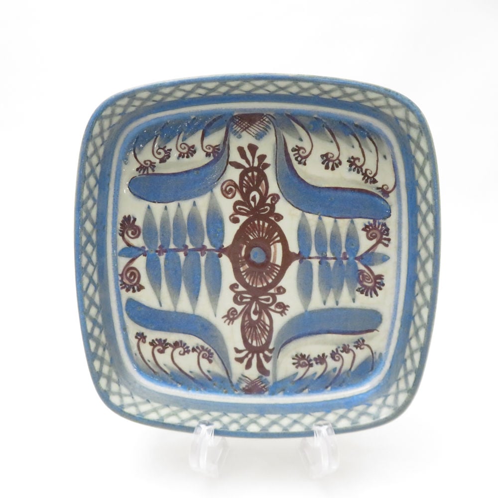 ROYAL COPENHAGEN ロイヤルコペンハーゲン テネラ 412 2883 スクエアトレイ 1枚 プレート 飾り皿 北欧 ヴィンテージ SU12925H2 【中古】