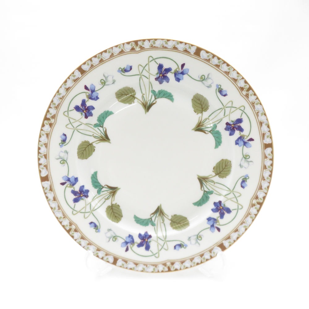 美品 HAVILAND アビランド アンペラトリス ユージェニー 中皿 1枚 19cmプレート デザート 金彩 花 リモージュ SU12932H2 【中古】
