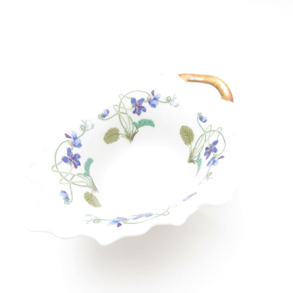 HAVILAND アビランド アンペラトリス ユージェニー リーフボウル 1枚 葉 深皿 小物入れ すみれ 花柄 リモージュ SU12934H2 【中古】