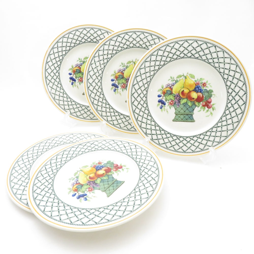 美品 Villeroy&Boch ビレロイ＆ボッホ バスケット 中皿 5枚 21cm