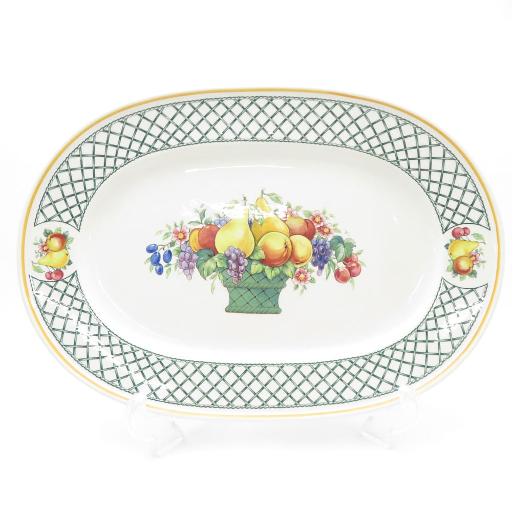 美品 Villeroy&Boch ビレロイ＆ボッホ バスケット 大皿 1枚 41cmプレート プラター ディナー トレイ SU12917H2 【中古】